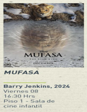 Cartel del Ciclo de cine infantil: Mufasa