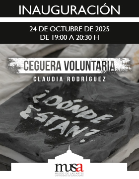 Cartel de la Inauguración de la exposición: Ceguera voluntaria