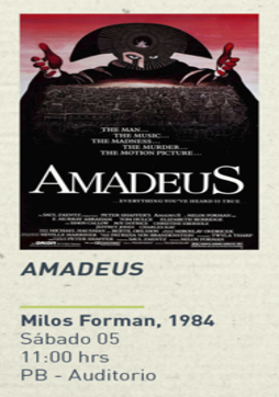 Cartel de Ciclo de cine y literatura: Amadeus