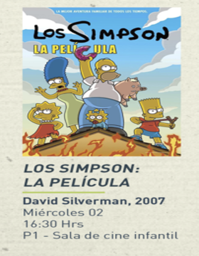 Cartel de Ciclo de cine juvenil: Los Simpson: La película