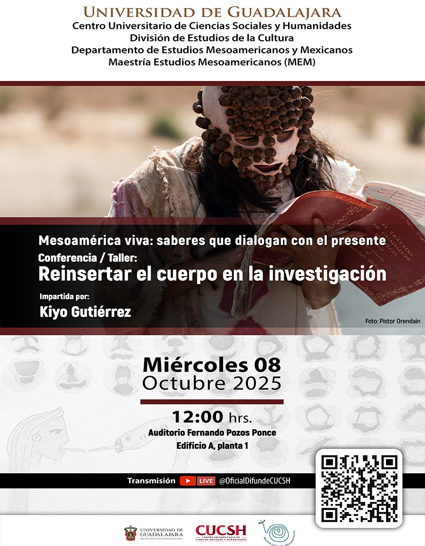 Cartel de la Conferencia/taller: Reinsertar el cuerpo en la investigación