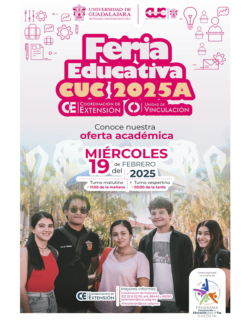 Cartel de la Feria Educativa CUC 2025A