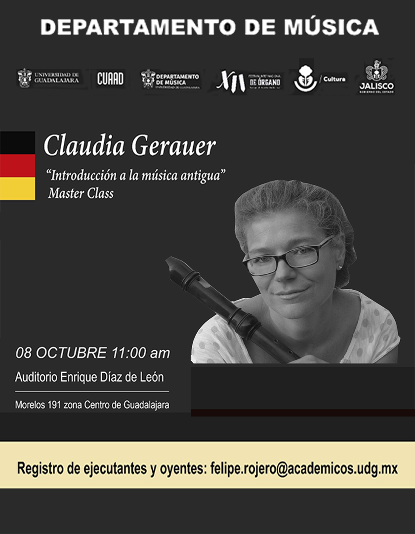Cartel de la Master Class de Introducción a la Música Antigua