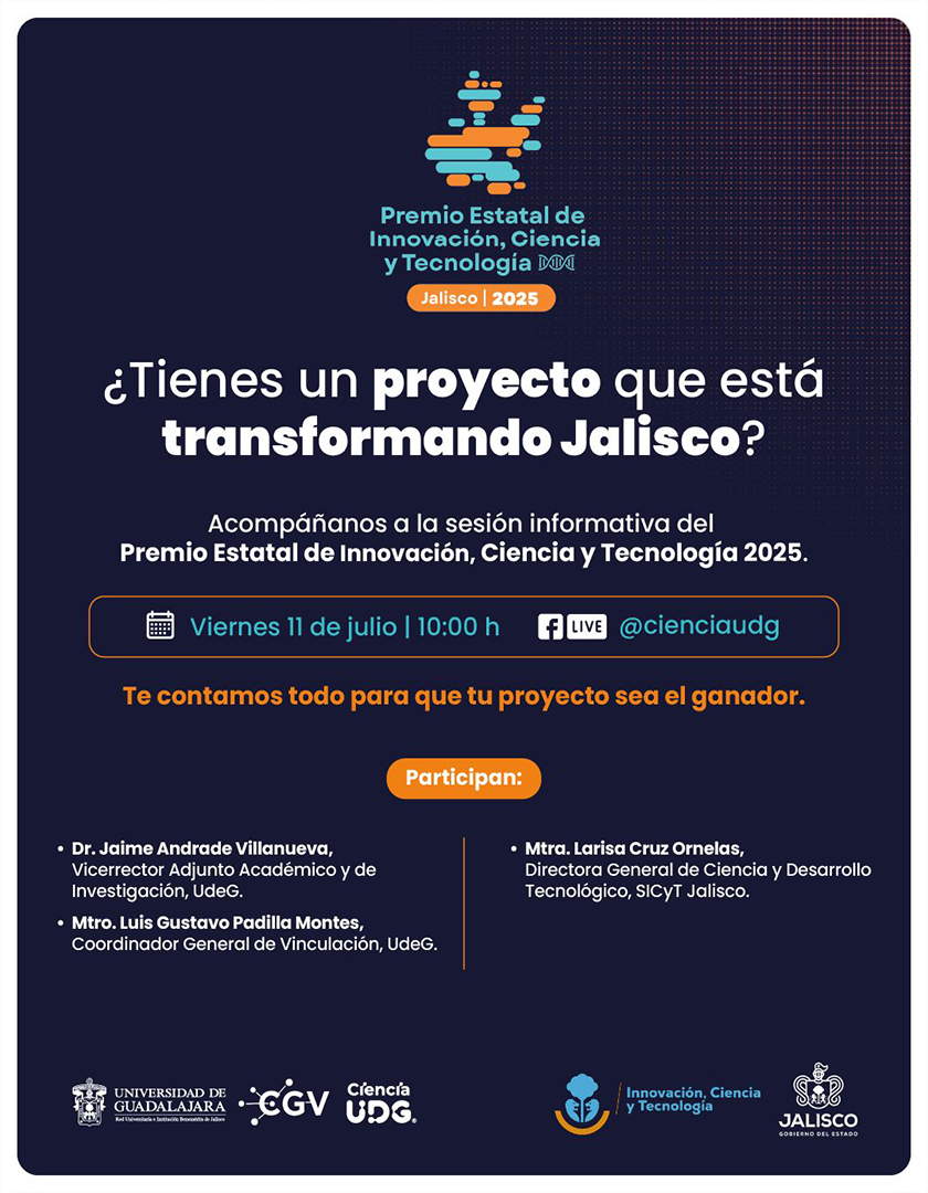 Cartel de la Sesión informativa del Premio Estatal de Innovación, Ciencia y Tecnología 2025