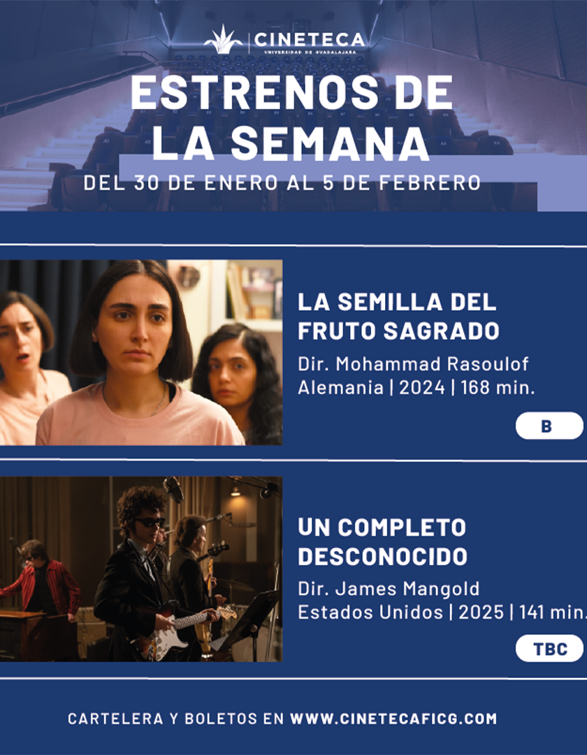 Cartel de los estrenos de la Cineteca FICG