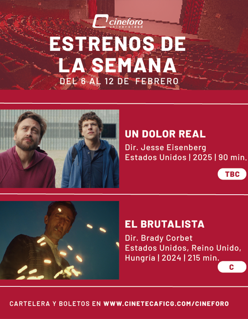 Cartel de los estrenos del Cineforo Universidad