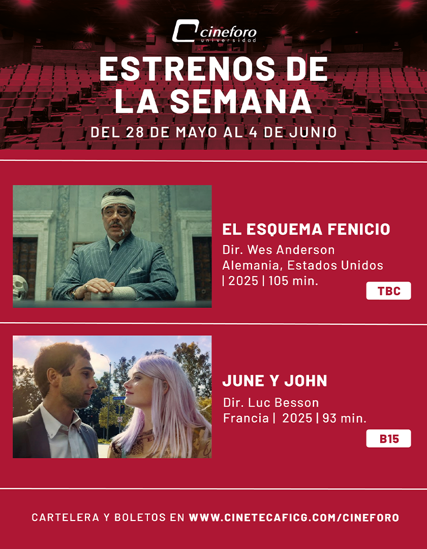 Cartel de los estrenos del Cineforo Universidad