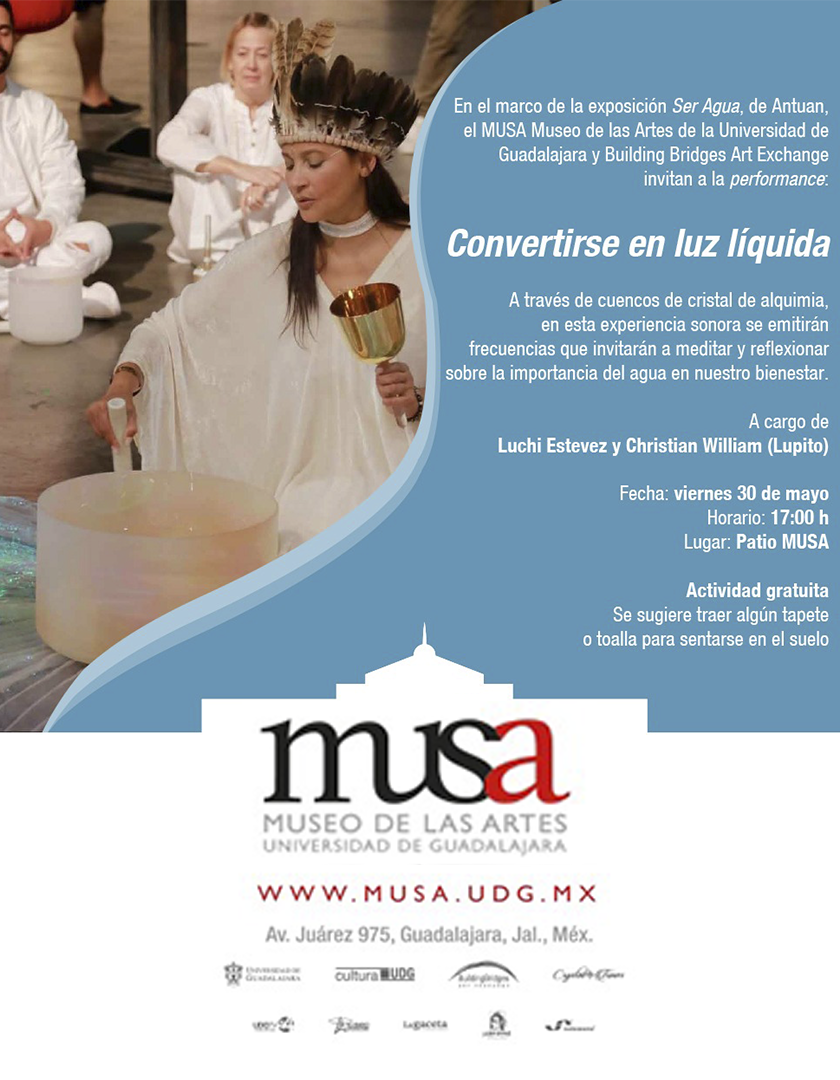 Cartel del Performance: Convertirse en luz líquida
