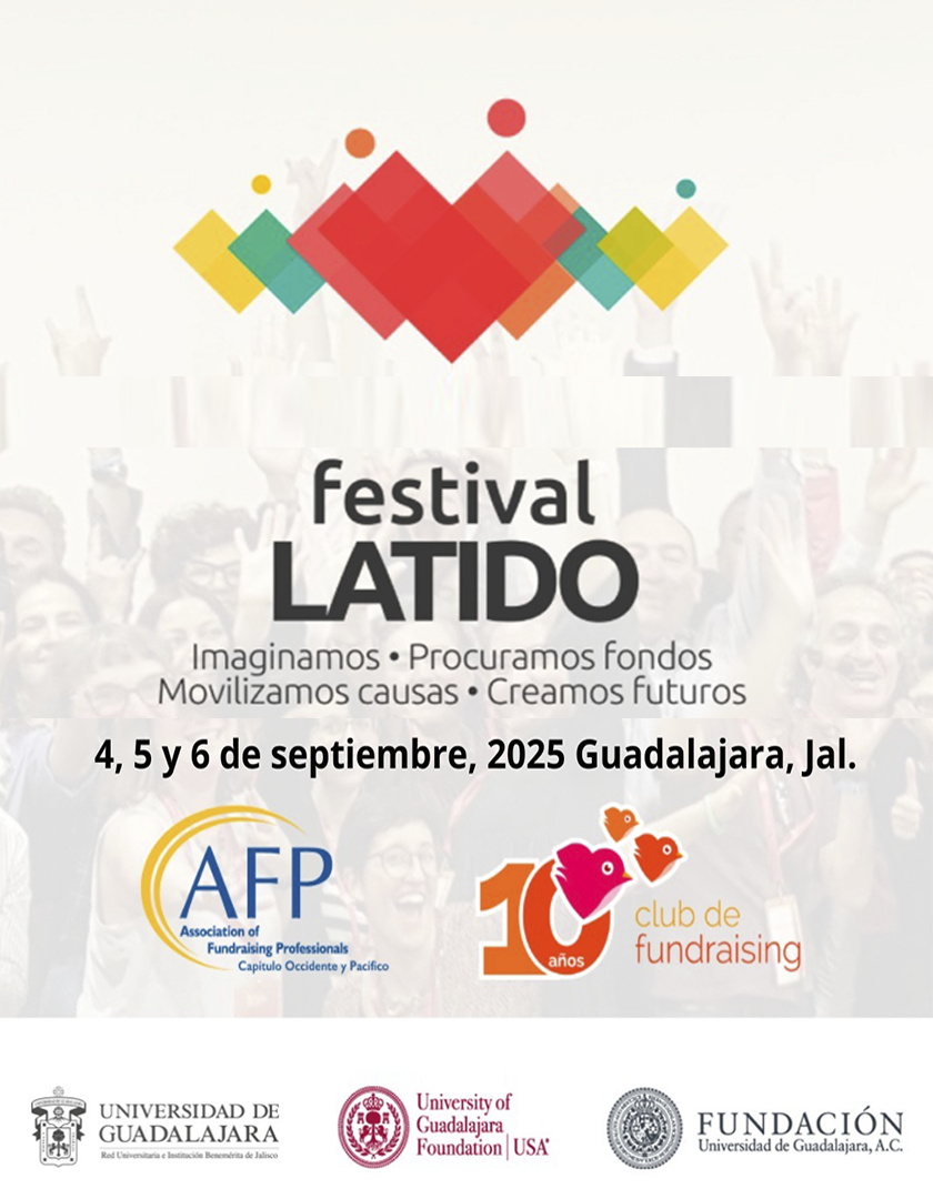 Cartel del Festival Latido. Festival de Procuración de Fondos y Movilización Pública