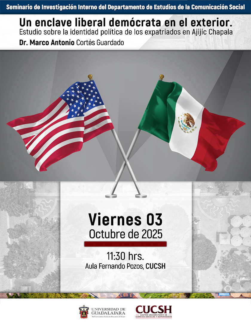 Cartel del Seminario de Investigación Interno del Departamento de Estudios de la Comunicación Social