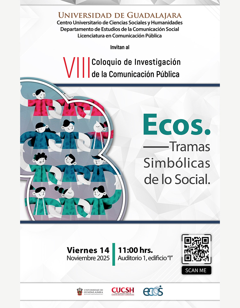 Cartel del VIII Coloquio de Investigación de la Comunicación Pública