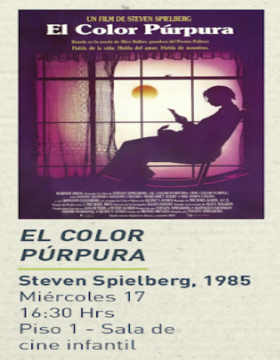 Cartel del Ciclo de cine juvenil: El color púrpura