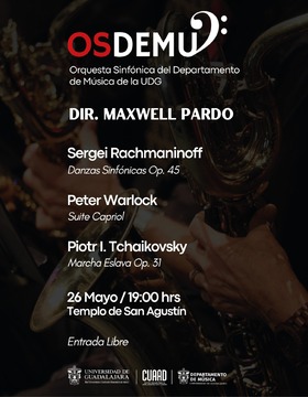 Cartel de Concierto de la Orquesta Sinfónica del Departamento de Música del CUAAD