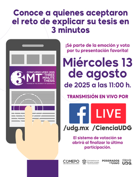 Cartel del Concurso Universidad de Guadalajara 3MT 2025