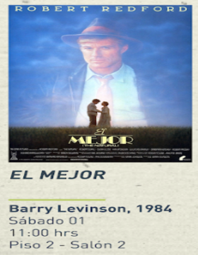 Cartel del Ciclo de cine y literatura: El mejor
