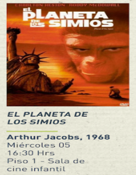 Cartel del Ciclo de cine juvenil: El planeta de los simios 