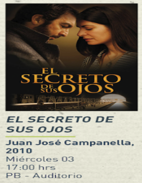 Cartel de Ciclo de cine y literatura: El secreto de sus ojos