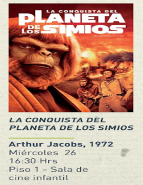 Cartel del Ciclo de cine juvenil: La conquista del planeta de los simios