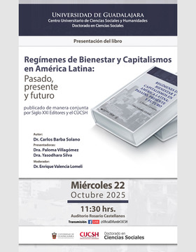 Cartel de la Presentación del libro: Regímenes de Bienestar y Capitalismos en América Latina