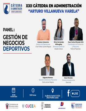 Cartel del Panel: Gestión de negocios deportivos 