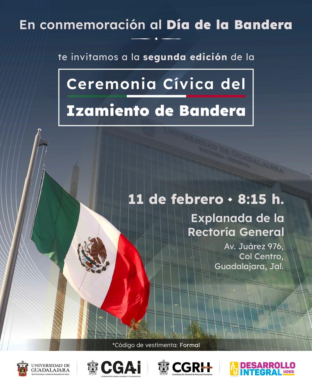 Cartel de la Ceremonia cívica del izamiento de bandera