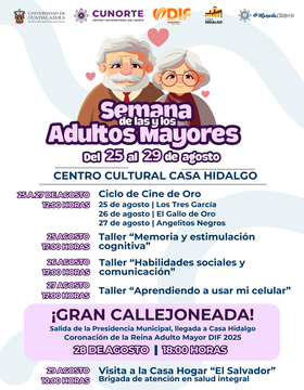 Cartel de la Semana de las y los Adultos Mayores