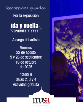 Cartel de Recorridos guiados por la exposición: Ida y vuelta