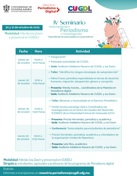 Cartel del IV Seminario Internacional de Periodismo de Investigación