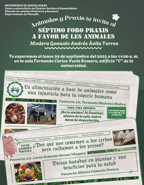 Cartel del Séptimo Foro Praxis a Favor de les Animales