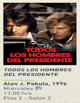 Cartel del Ciclo de cine y literatura: Todos los hombres del presidente