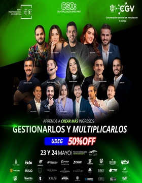 Cartel de Expo Independencia Económica capítulo CSI: Creators, Sales & Investment