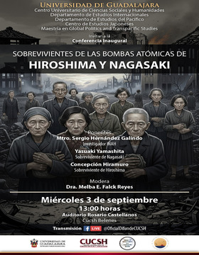 Cartel de la Conferencia inaugural de la Maestría en Global Politics and Transpacific Studies