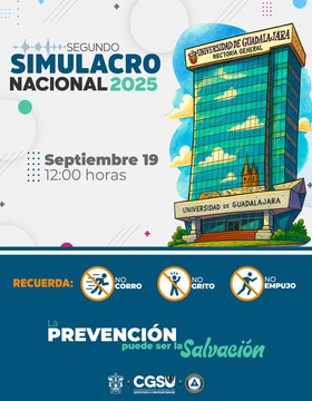 Cartel del Segundo Simulacro Nacional 2025