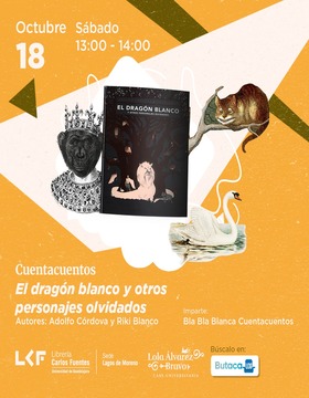 Cartel de Cuentacuentos: El dragón blanco y otros personajes olvidados