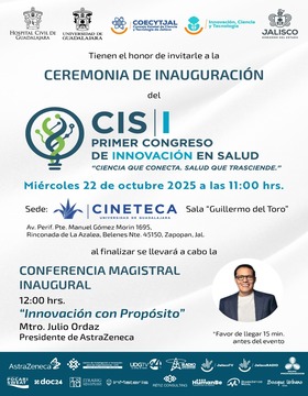 Cartel de la Inauguración del primer Congreso de innovación en salud