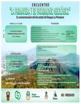 Cartel del Encuentro "La primavera y su patrimonio geológico" 