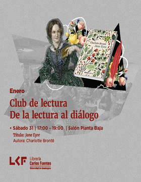 Cartel del Club de lectura: De la lectura al diálogo: Jane Eyre 