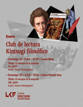 Cartel de Club de lectura. Kintsugi filosófico: El concepto de la angustia 2da. parte