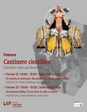 Cartel de Cantinero científico. Tu cerebro se reinventa: Mecanismos de plasticidad cerebral