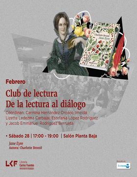 Cartel de Club de lectura. De la lectura al diálogo: Jane Eyre