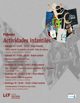 Cartel de Taller infantil. Un derecho, un revés: Taller de costura