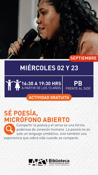 Cartel de Sé poesía, micrófono abierto