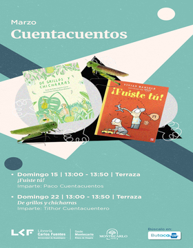 Cartel de Cuentacuentos: De grillos y chicharras