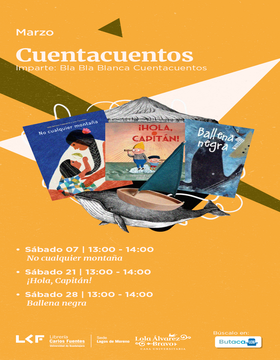 Cartel de Cuentacuentos: Ballena negra