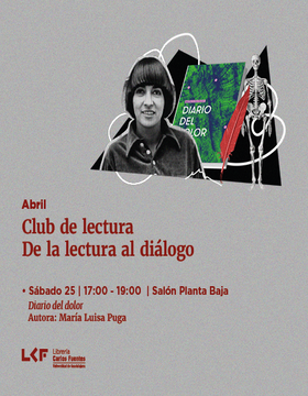 Cartel de Club de lectura: De la lectura al diálogo: Diario del dolor