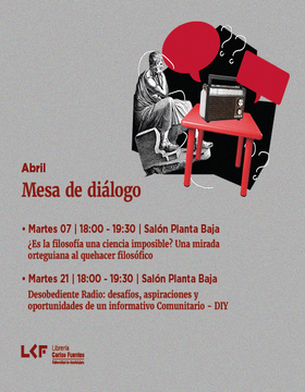 Cartel de Mesa de diálogo: Desobediente Radio: desafíos, aspiraciones y oportunidades de un informativo Comunitario - DIY