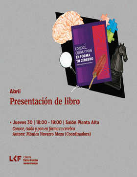 Cartel de la Presentación de libro: Conoce, cuida y pon en forma tu cerebro