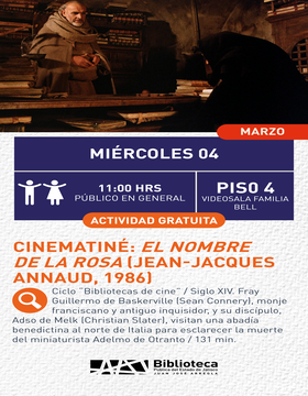 Cartel de Cinematiné: El nombre de la rosa