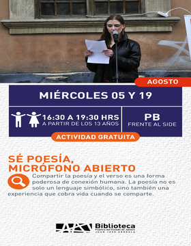 Cartel de Sé poesía, micrófono abierto