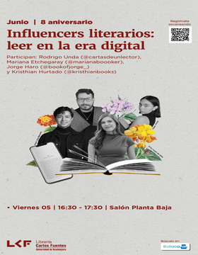 Cartel de Influencers literarios: leer en la era digital